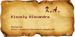 Kiszely Alexandra névjegykártya